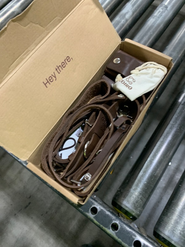 Photo 1 of Leather Camera Strap for One Camera - Professional Single Leather Harness Shoulder Strap Quick Release Gear for DSLR/SLR, Brown