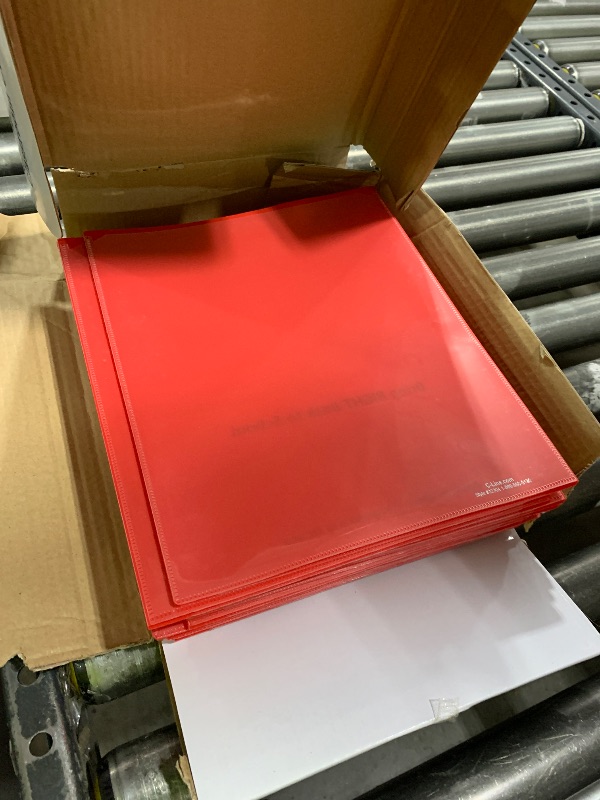 Photo 1 of C-Line Classroom Connector™ Multi-Pocket School-to-Home Portfolio, Red, 15/BX (32304), 9.5 x 11.75 x 0.25