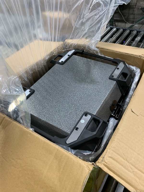 Photo 1 of JAMTON 45L Motorcycle Top Case, Aluminum Motorcycle Tail Box Trunk with Universal Base - Anti-scratch gray