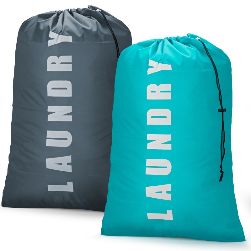 Photo 1 of isink Laundry Bag,2 Pack Travel Laundry Bags for Dirty Clothes