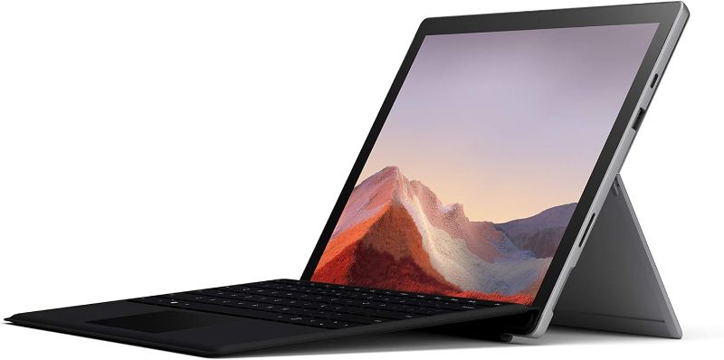 Photo 1 of Microsoft Surface Pro 7 – 12.3" Touch-Screen - 10th Gen Intel Core i5 - 8GB Memory - 256GB SSD – Platinum with Black Type Cover
