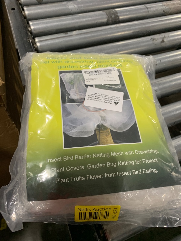 Photo 1 of 6 Pack Garden Netting for Plants Mesh Fruit Tree Blueberry Pest Barrier Bug Netting with Drawstring 2-Size Insect Bird Netting for Tomato Vegetable Net