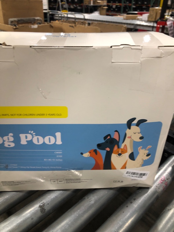 Photo 1 of Peteast Foldable Dog Pool with Sturdy Square Design, Durable 82" Lx46 Wx12 D Extra Large Portable Pet Bathtub with Reinforced Sidewalls for Stability, Ideal for Indoor & Outdoor Use (Blue)
