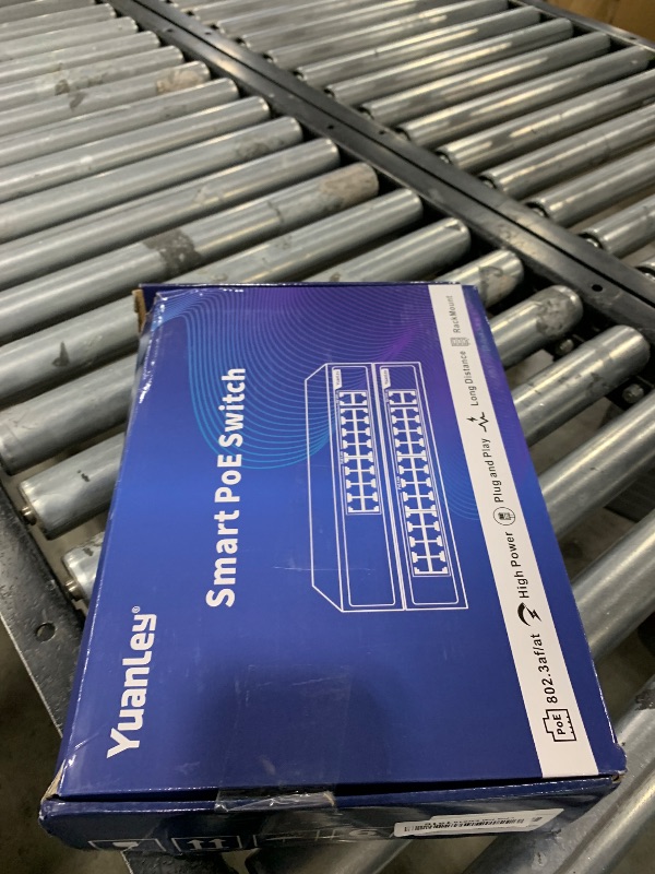 Photo 1 of YuanLey 16 Port Gigabit PoE Switch with 2 Gigabit Uplink, 16 PoE+ Port 1000Mbps, 250W 802.3af/at, Metal Desktop/Rackmount, Unmanaged Plug and Play Network Switch