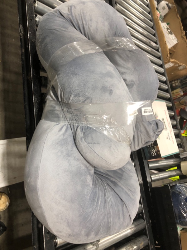 Photo 1 of MOON PARK Pregnancy Pillows for Sleeping - U Shaped Full Body Maternity Pillow with Removable Cover - Support for Back, Legs, Belly, HIPS - 57 Inch Pregnancy Pillow for Women - Grey