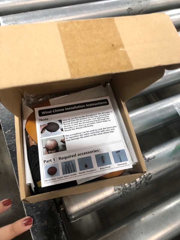 Photo 1 of Wind Chime Replacement Parts, 28 PCS Windchime Repair Kit Including Round Top, Clapper, Wind Catcher, 19.6FT Nylon Cord, DIY Wind Chime Supplies (Yellow)