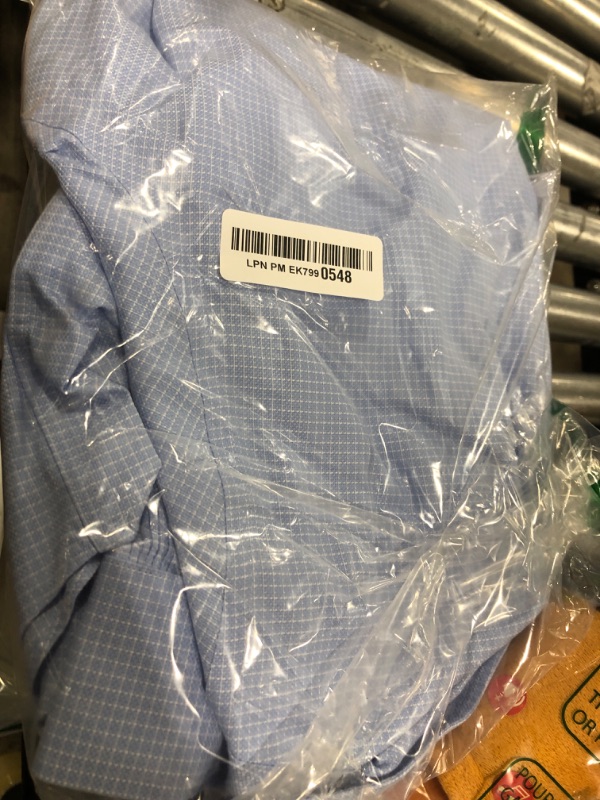 Photo 1 of Brooks Brothers Mens Regular Fit Spread Collar All Cotton Knit Check Dress Shirt, (16" Neck, 34/35" Sleeves, 218424 Blue/White)