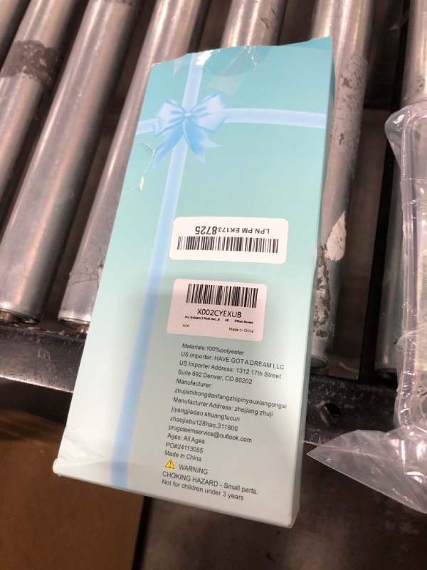 Photo 1 of Pro Goleem 2 Pack Satin Soft Crib Sheet Great for Baby with Sensitive Hair Silky Baby Sheet White and Gray Unisex 52’’x28’’x8’’ Fitted Sheets