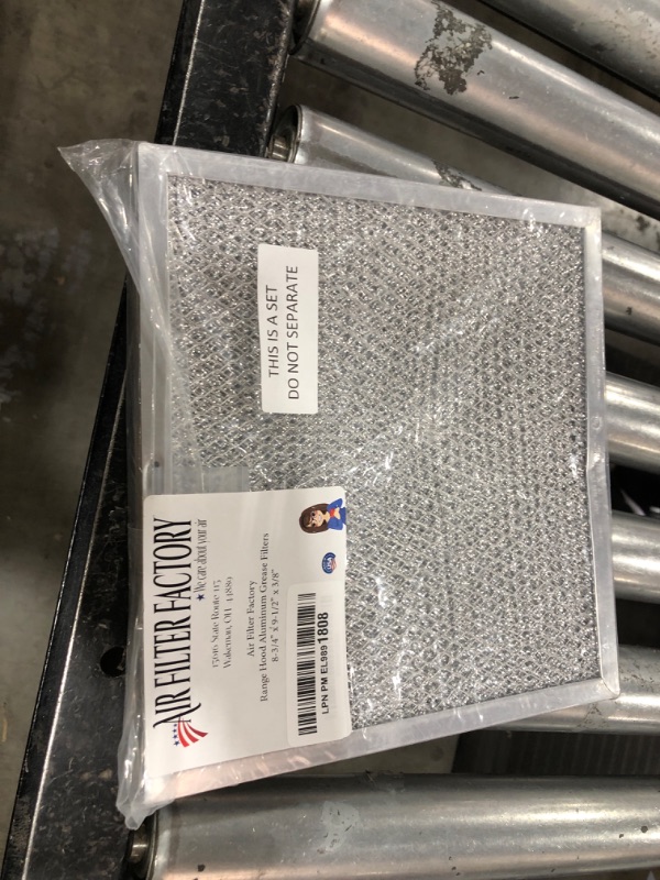 Photo 1 of Air Filter Factory 8.75 x 9.5 x 0.375 Inches Range Hood Aluminum Mesh Grease Vent Hood Filter 2-Pack