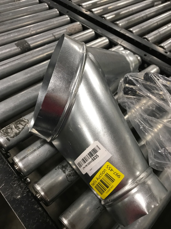 Photo 1 of 8" inch to 4" inch Branches Y-Shape Ducting Splitter - 45 Degree Galvanized Steel 3-Way Dust Collection Fitting - Branches for Exhaust Fan - Ducting Adapter - Duct Hose Connector