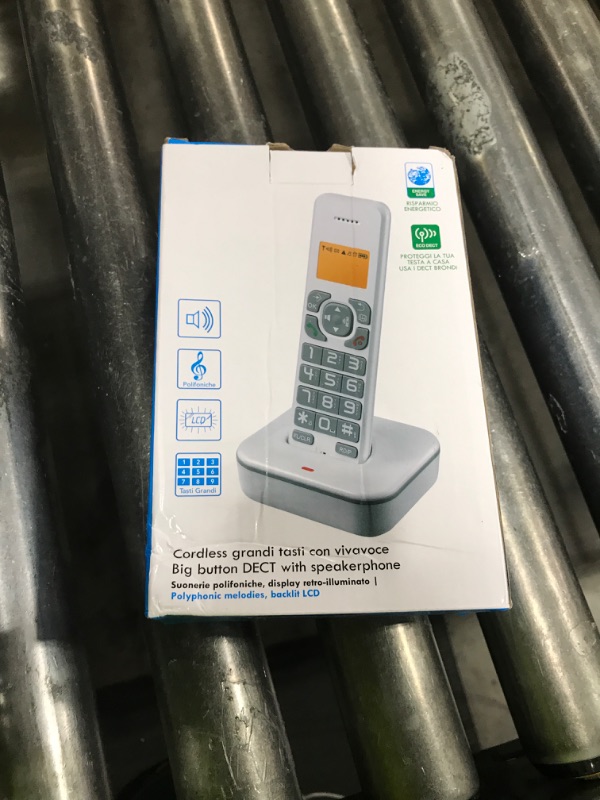 Photo 1 of BISOFICE Cordless Phone with Caller ID/Caller Waiting, 1.6 inch Backlight LCD 3 Line Screen Display, Big Button, Speakerphone,Rechargeable Batteries, Support 16 Languages for Office Home Conference