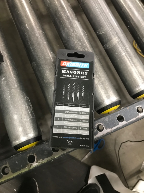 Photo 1 of 10-Piece Masonry Drill Bits Set for Tile Glass Ceramic Brick Wood, 1/8 to 1/2 Inch Drilling Bits with Triangle Handle, YG8 Tungsten Steel Alloy Tip.?Black?