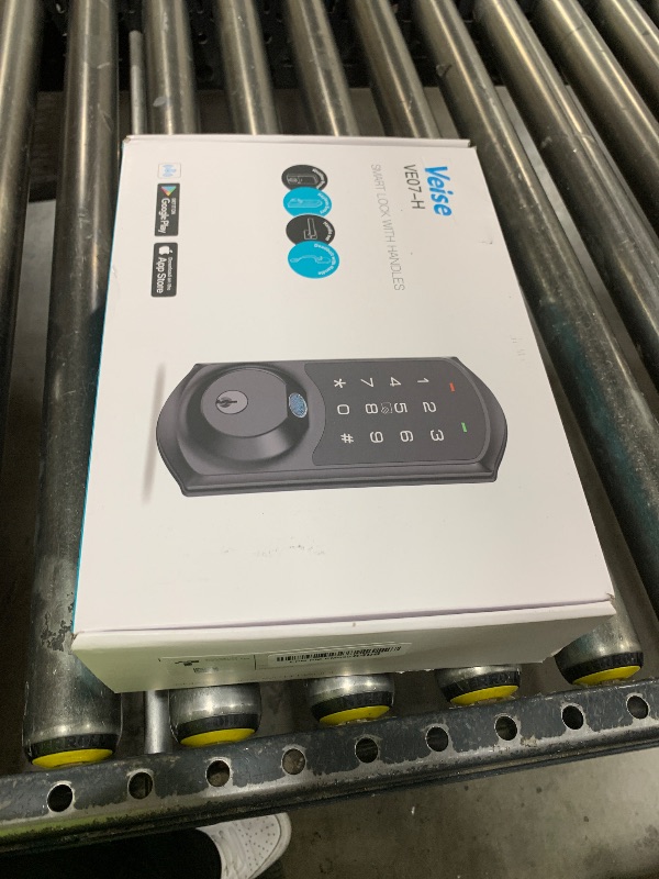 Photo 1 of Veise VE07-H Fingerprint Smart Locks for Front Door with Handle Set, App Control, Keyless Entry Keypad Deadbolt, Digital Electronic Touchscreen, Easy Install, Auto Lock, Matte Black