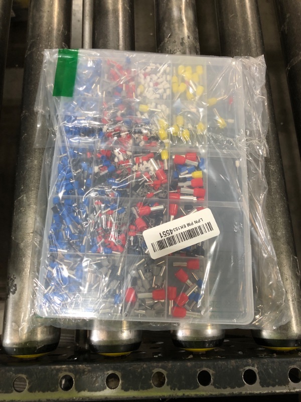 Photo 1 of 1200pcs AWG 22-7 Wire Ferrules Terminals Kit - 8 Types Ferrule Connectors - Pin Terminal Assortment - Insulated Copper Crimp Connector