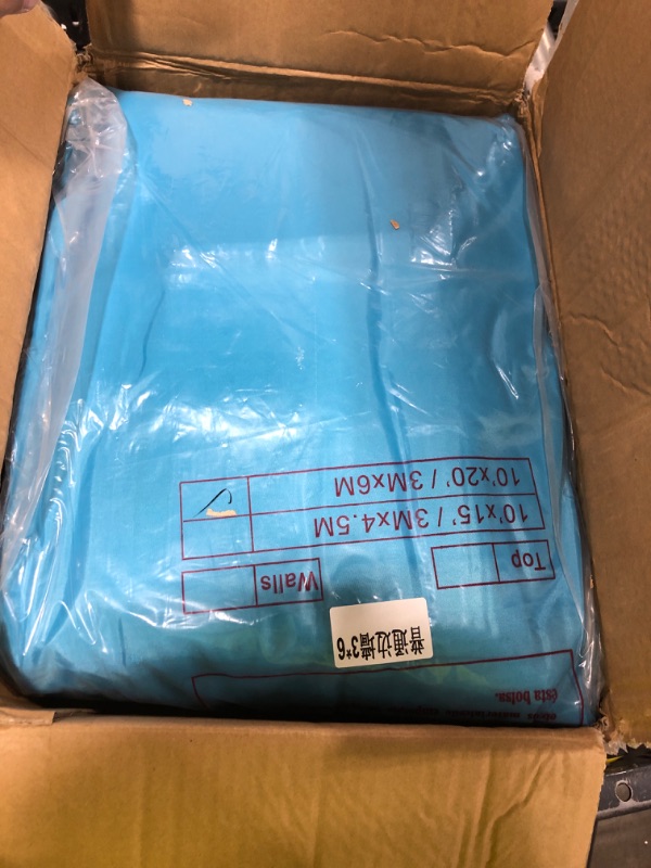 Photo 1 of Eurmax USA Full Zippered Walls for 10 x 20 Easy Pop Up Canopy Tent,Enclosure Sidewall Kit with Roller Up Mesh Window and Door 4 Walls ONLY,NOT Including Frame and Top?Sky Blue?