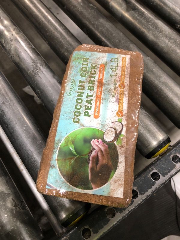 Photo 1 of Legigo Pack of 1 Organic Coco Coir Bricks- 100% Natural Compressed Coco Peat Brick Coconut Fiber Substrate with Low EC& pH Balance, Coir Plant Soil Enhance Root Growth for Herbs, Flowers, House Plants
