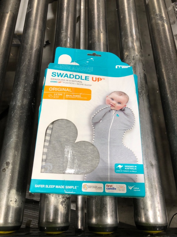 Photo 1 of Love to Dream Swaddle UP, Baby Sleep Sack, Self-Soothing Swaddles for Newborns, Improves Sleep, Snug Fit Helps Calm Startle Reflex, New Born Essentials for Baby, 1.0 TOG, 13-19 lbs, Gray