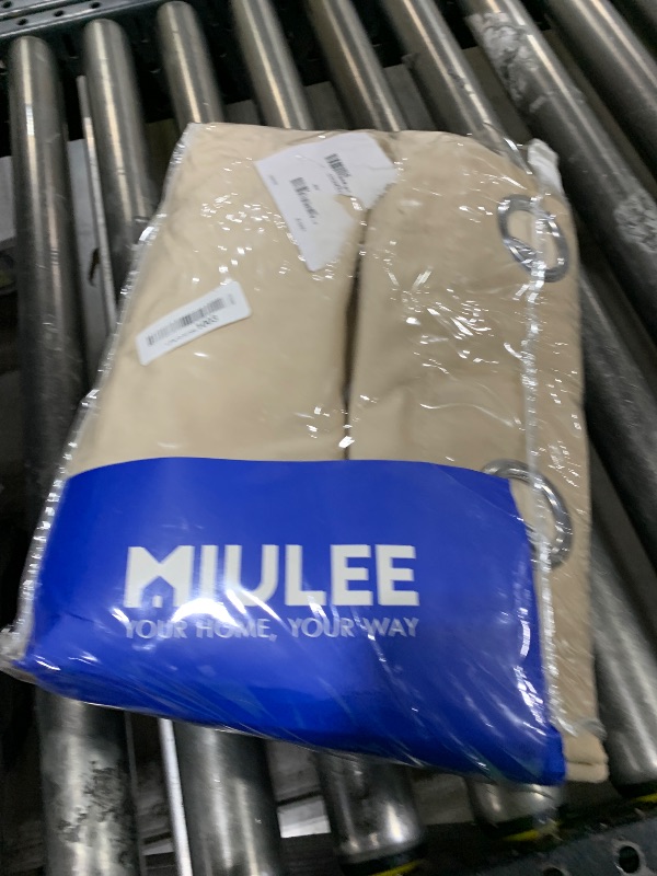 Photo 1 of MIULEE 2 Panels Blackout Velvet Curtains Solid Soft Grommet Camel Beige Curtains Thermal Insulated Soundproof Room Darkening Drapes for Living Room Bedroom 52 x 84 Inch