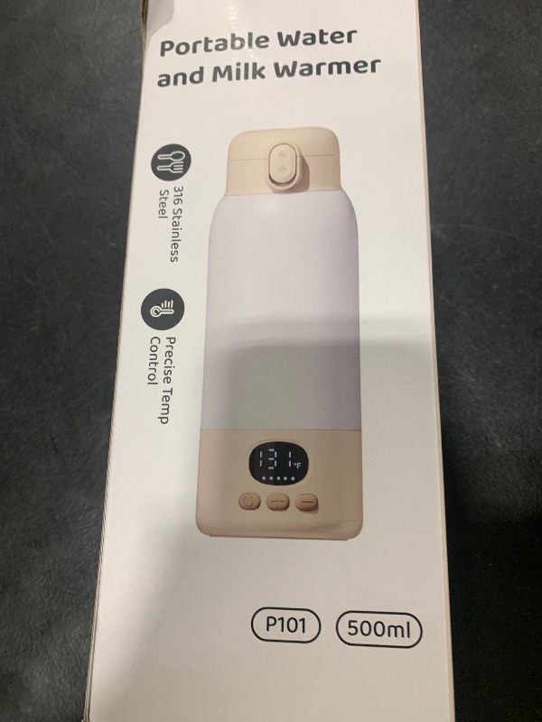 Photo 1 of Lxlu Portable Bottle Warmer for Travel, 17 Ounces Milk Warmer for Baby Breastmilk with Fast Heating & Precise Temp Control, Bottle Warmer for Car, Outdoors