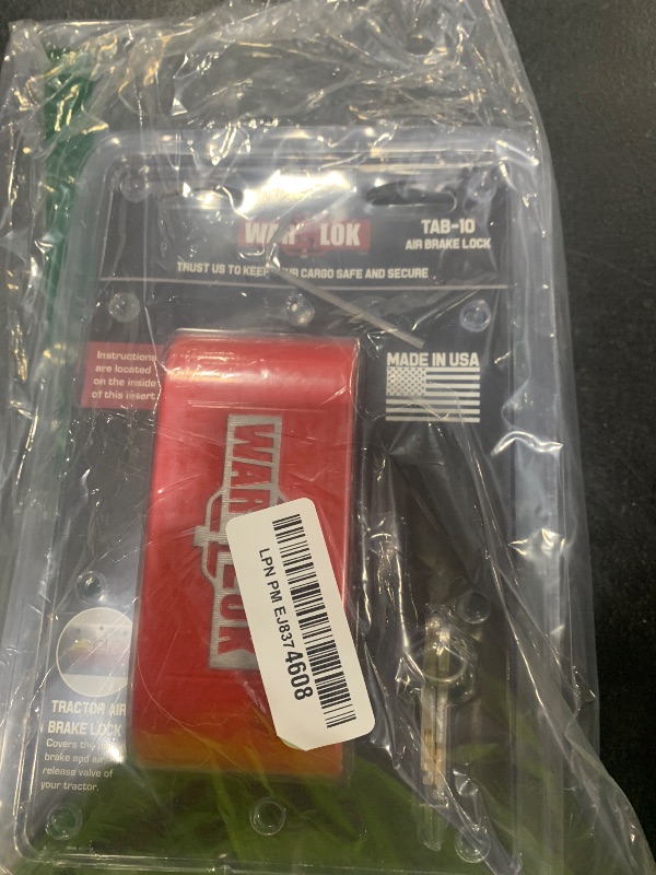 Photo 1 of WAR-LOK TAB-10 Tractor-Trailer Air Brake Lock, Heavy Duty Aluminum Lock