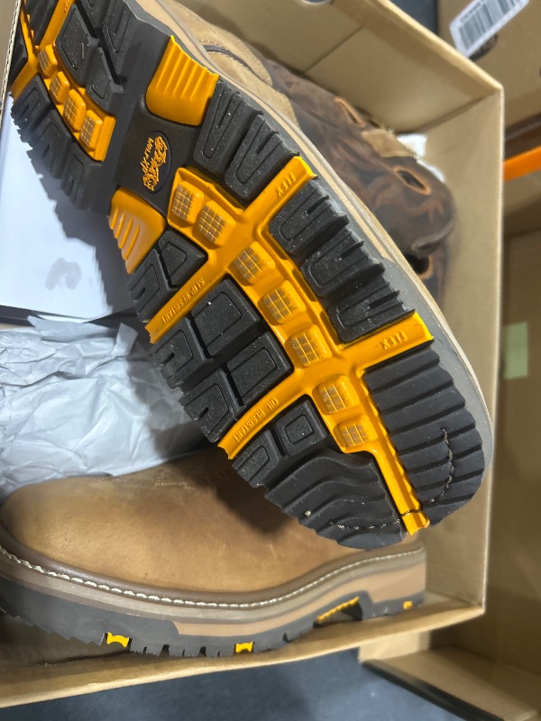 Photo 1 of Wolf Genuine Leather Mens Work Boots - Insulated, Oil & Slip Resistant Construction Work Boots Men