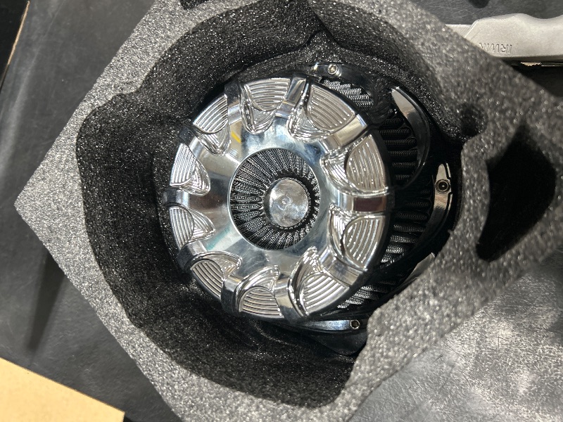 Photo 1 of For harley air cleaner filter Touring street glide road king electra tri trike Dyna Sportster XL 883 1200 Softail air intake (Drift style -Chromed, D-For M8 Touring/Softail 2018-UP)