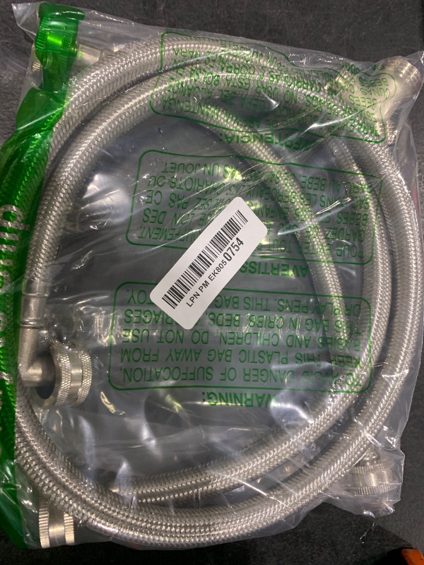 Photo 1 of ?UPGRADED?4FT Premium Steam Dryer Hose Installation Kit by Beaquicy - Include 4 Foot Stainless Steel Hoses,1 Foot Inlet Adapter Hose and Brass Y Connector