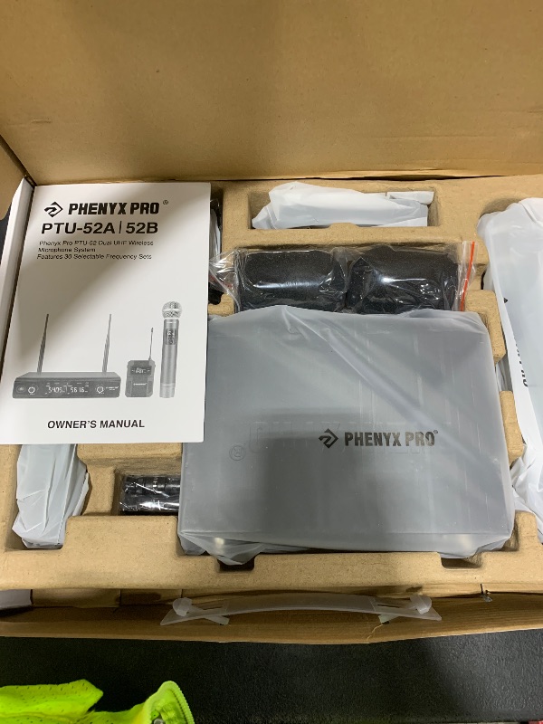 Photo 1 of Phenyx Pro Wireless Microphone System, Metal Wireless Mic Set, Handheld Cordless Dynamic Microphones for Singing, Karaoke, Church, 2x30 UHF Tunable Frequencies,200 ft Range (PTU-52-2H)