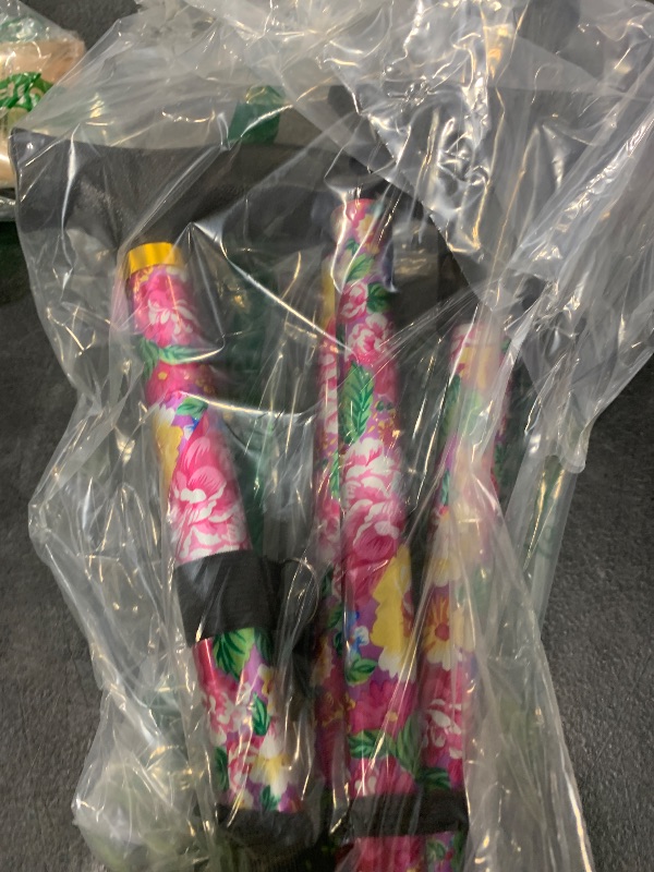 Photo 1 of Walking Cane ATMTV Cane for Woman | Mobility & Daily Living Aids | 5-Level Height Adjustable Walking Stick | Comfortable Plastic T-Handle Portable Folding Cane with Replace Tip Green Sakura Pink