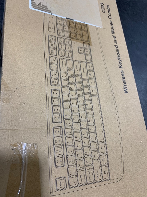 Photo 1 of Wireless Keyboard and Mouse Combo, EDJO 2.4G Full-Sized Ergonomic Computer Keyboard with Wrist Rest and 3 Level DPI Adjustable Wireless Mouse for Windows, Mac OS Desktop/Laptop/PC
