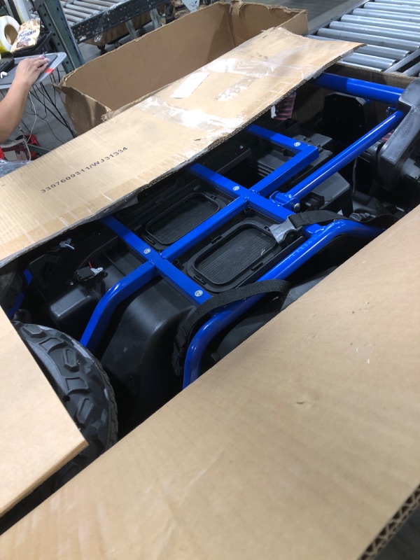 Photo 1 of ELEMARA 2 Seater Large Ride on Car,12V 10AH Ride on Toy for Big Kids?Fast 4MPH Electric Off-Road Truck,Side by Side Vehicle Max 140lbs with Remote,LED Light,Bluetooth,3 Speeds,Blue
