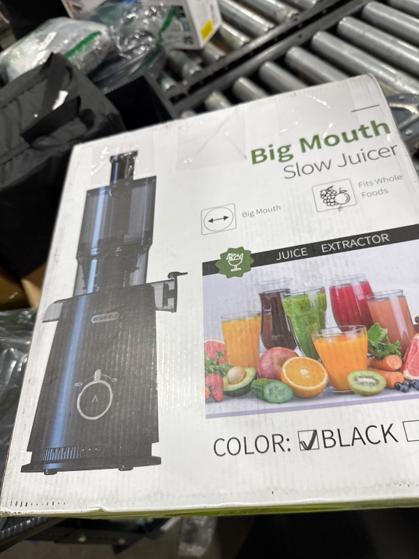 Photo 1 of Juicer Machines, ECOSELF Cold Press Juicer with 4.35" Large Feed Chute Fit Whole Fruits & Vegetables, Juicer Machine Self Feeding Effortless for Batch Juicing, High Juice Yield, Easy to Clean