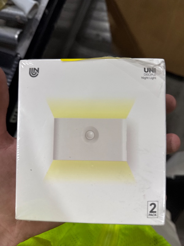 Photo 1 of UNIDISCIPLE 2 Pack Rechargeable Night Lights with Motion Sensor and Dusk to Dawn Sensor, Warm White LED Light, Wireless Design, Wall Lamp for Bedroom Bathroom Kitchen Hallway Kid Room