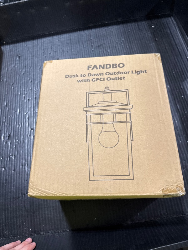 Photo 1 of fandbo dusk to dawn outdoor light with GFCI outlet