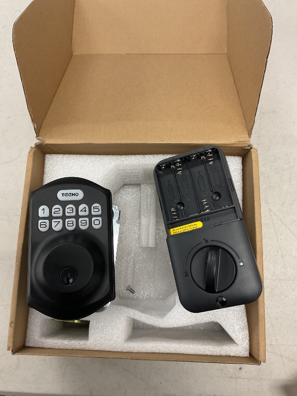 Photo 1 of TEEHO TE001 Keyless Entry Door Lock with Keypad - Smart Deadbolt Lock for Front Door with 2 Keys - Auto Lock - Easy Installation - Matte Black