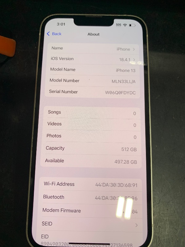 Photo 1 of Apple iPhone 13, 512GB, Starlight - Unlocked (Renewed)
