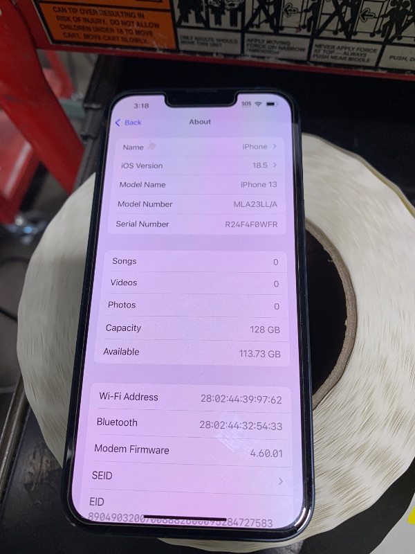 Photo 1 of Apple iPhone 13, 128GB, Midnight - Unlocked (Renewed Premium)