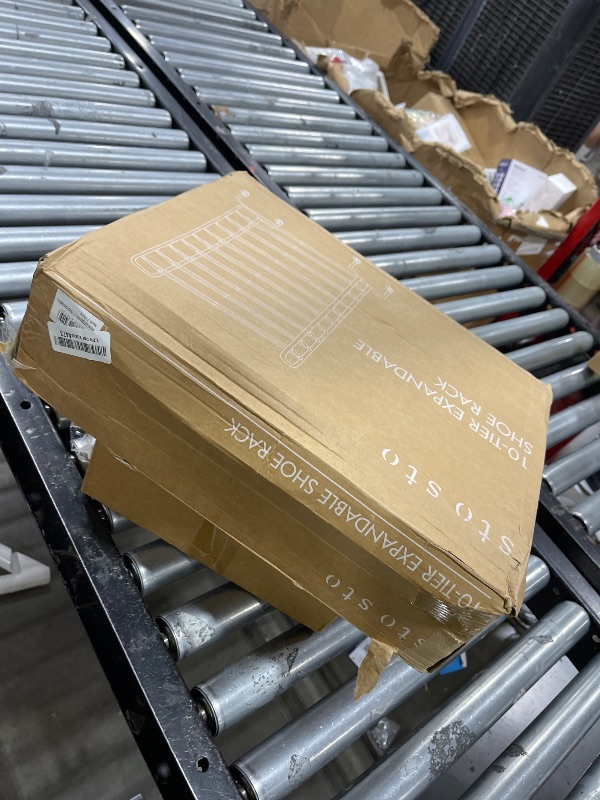 Photo 1 of STO STO Expandable Shoe Rack, 10-Tier Metal Tall Shoe Rack for Garage, Up to 44 Pairs Adjustable Shoe Rack Storage for Front Door Entrance, Free Standing Shoe Rack Organizer for Entryway, Black