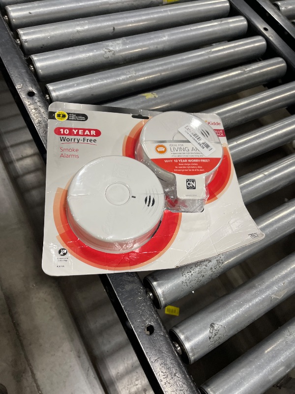 Photo 1 of Kidde Worry-Free Smoke Alarm, 2 pk.