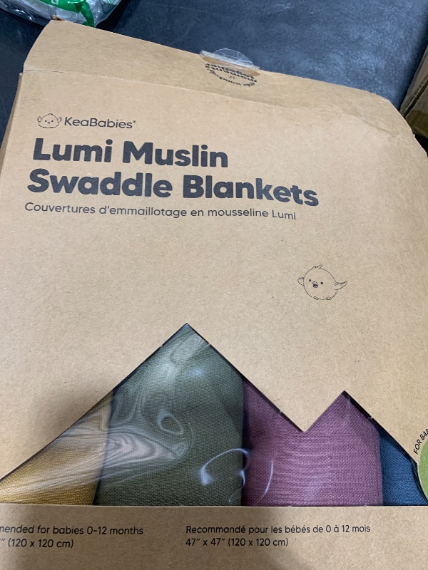 Photo 1 of 4-Pack Muslin Swaddle Blankets for Boys, Girls - Organic Baby Swaddles for Newborns, Soft & Breathable Receiving Baby Blankets for Girl, Boy, Neutral, Newborn Essentials Gift (Corals)