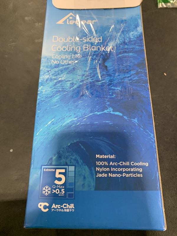 Photo 1 of Elegear Revolutionary Cooling Blanket Queen, Absorbs Heat to Keep Body Cool for Night Sweats, Double Sided Arc-Chill3.0 Cooling Fiber Q-Max>0.5, Lightweight Summer Cold Blankets for Sleeping 79“ x 86”
