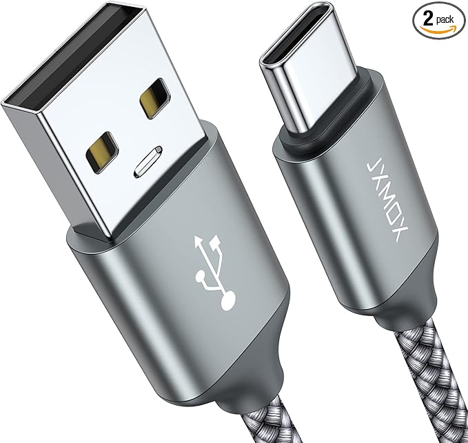 Photo 1 of USB Type C Cable,USB A to USB C 3A Fast Charging (3.3ft 2-Pack) Braided Charge Cord Compatible with iPhone 15 16 Pro Max,Samsung Galaxy S10 S9 S8 Plus,Note 9 8,A11 A20 A51,LG G6 G7 V30 V35,Moto Z2 Z3
