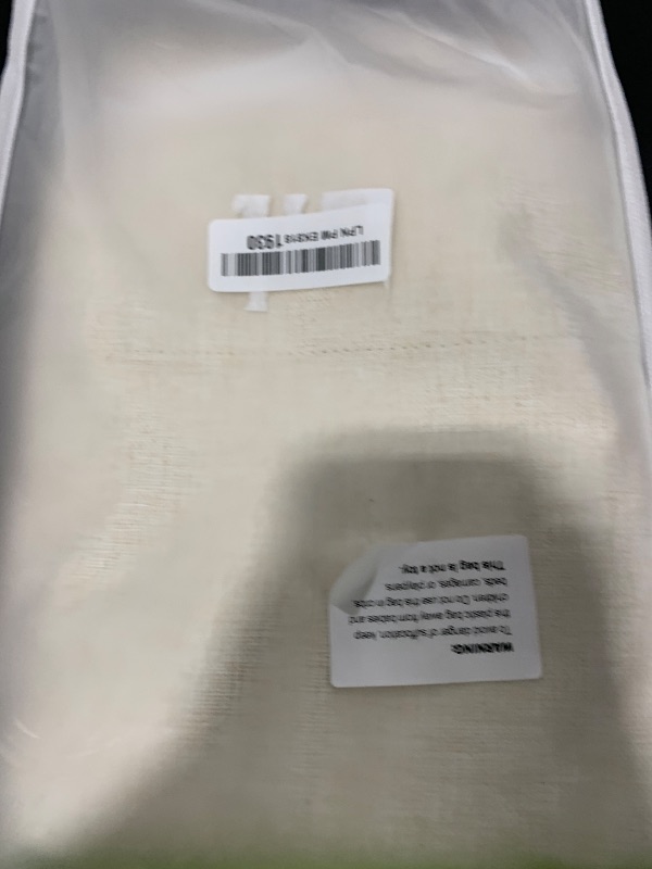 Photo 1 of 100% Blackout Shield Linen Blackout Curtains for Bedroom 84 Inches Long, Back Tab/Rod Pocket Living Room Drapes, Thermal Insulated Blackout Curtains 2 Panels Set, 50" W x 84" L, Cream