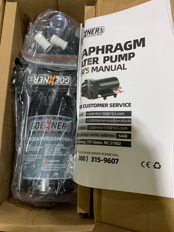 Photo 1 of [Upgraded Version] RV Fresh Water Pump, 12V DC 6GPM 70PSI Self-Priming Diaphragm With Pressure Switch and Strainer for RV, Marine, Yacht, Caravan