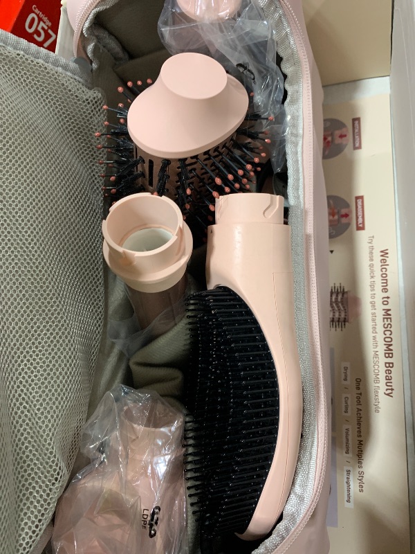 Photo 1 of Dual Voltage Hair Dryer Brush - 5 in 1 Hair Air Wrap Styler with High-Speed Blow Dryer, Drying, Straightening & Volumizing with Negative Ion Anti-frizz for 110V-120V/220V-240V Europe and Travel Case