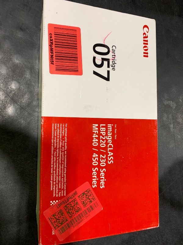 Photo 1 of Canon 057 Genuine Black Toner Cartridge Compatible with LBP220 Series, LBP230 Series, MF440 Series, MF450 Series