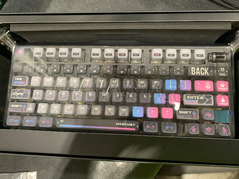 Photo 1 of GravaStar Mercury K1 Pro 75% Wireless Mechanical Gaming Keyboard, Gasket Compact Custom Keyboard Hot-Swap Socket, Linear Switches, with RGB Backlit & Frame - Galaxy Black
