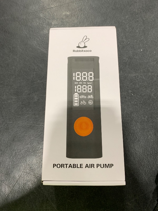 Photo 1 of Tire Inflator Portable Air Compressor - 150PSI 4x Faster Portable Tire Inflator for Car - Air Pump For Car Tires with Digital Pressure AutoOff Smart Air Pump Suitable SUV, Bike and More (Orange)