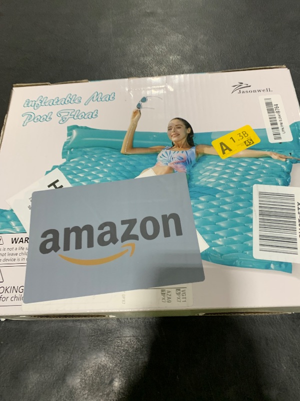 Photo 1 of Jasonwell Floating Mat Pool Floats - Giant Inflatable Pool Float Lake Raft Lounge Floating Water Mat for Swimming Pool Floatie Lounger Beach Pool Party Toy for Adults & Kids