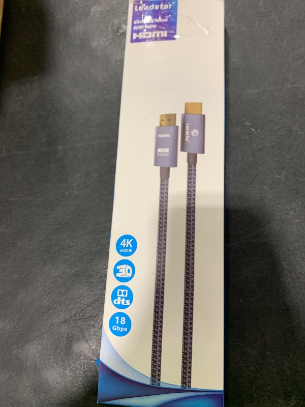 Photo 1 of LEADSTAR HDMI Cable 4K 15 ft / 4.5m, High Speed HDMI 2.0 Cord Braided | 4K@60Hz, Ultra HD, 2160p, ARC, HDR, 3D, HDCP 2.2 | for Xbox, PS5, TV, Laptop, Monitor